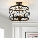 Eleanor 15" Metal LED Semi Flush Mount Ceiling Light - JONATHAN Y