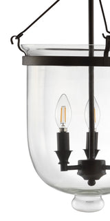 Charlotte 14.5" Metal/Glass LED Semi Flush Mount - JONATHAN Y