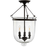 Charlotte 14.5" Metal/Glass LED Semi Flush Mount - JONATHAN Y