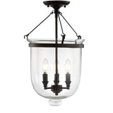 Charlotte 14.5" Metal/Glass LED Semi Flush Mount - JONATHAN Y