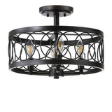 Sylvain 15.5" Metal LED Semi Flush Mount - JONATHAN Y