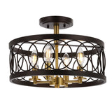 Sylvain 15.5" Metal LED Semi Flush Mount - JONATHAN Y