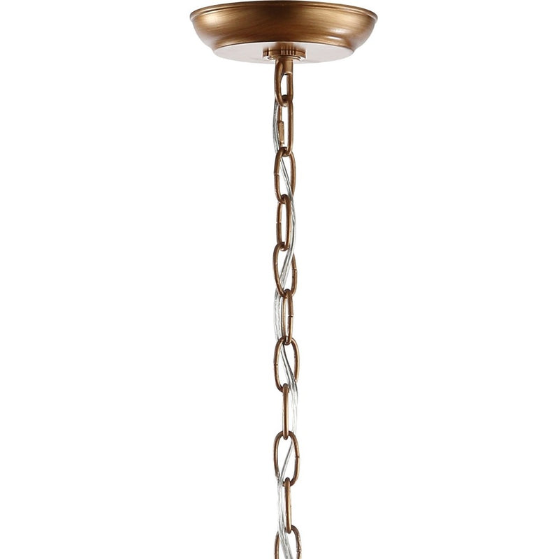 Isabelle 20" Adjustable Metal/Glass LED Pendant - JONATHAN Y