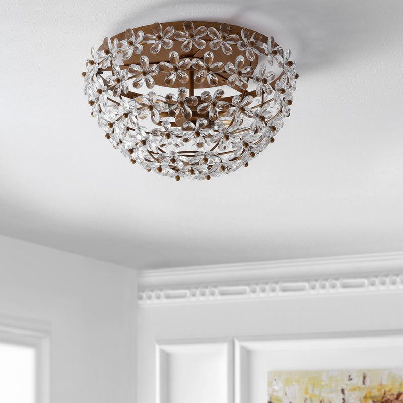 Isabelle 15.5" Metal/Acrylic LED Flush Mount