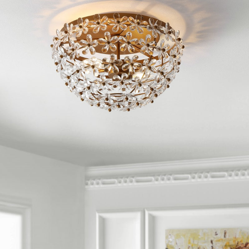 Isabelle 15.5" Metal/Acrylic LED Flush Mount
