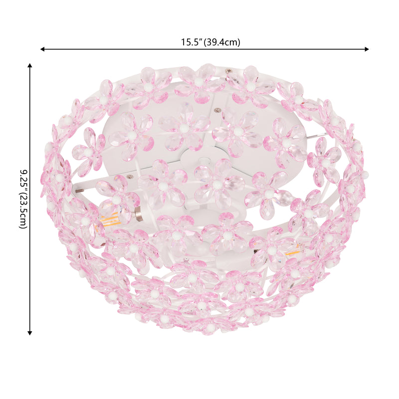 Isabelle 15.5" Metal/Acrylic LED Flush Mount