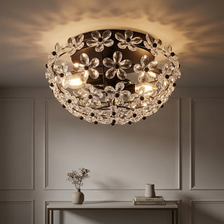Isabelle 15.5" Metal/Acrylic LED Flush Mount Oil Rubbed Bronze/Clear – AI-ON