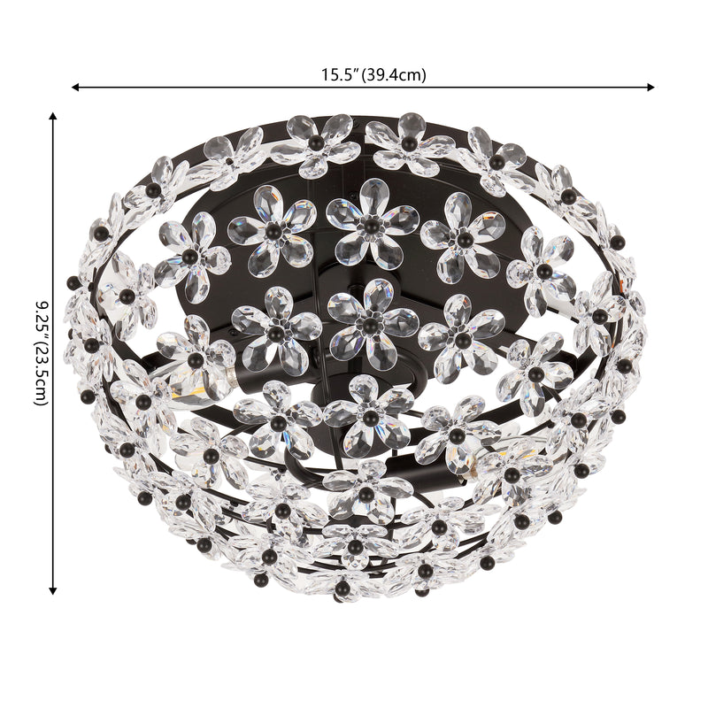 Isabelle 15.5" Metal/Acrylic LED Flush Mount