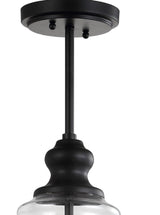 Adam Adjustable Metal/Glass LED Pendant - JONATHAN Y