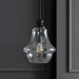 Adam Adjustable Metal/Glass LED Pendant - JONATHAN Y