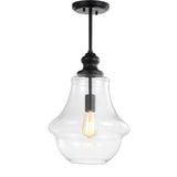 Adam Adjustable Metal/Glass LED Pendant - JONATHAN Y