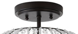 Catalina 11.7" Metal /Acrylic LED Semi Flush Mount - JONATHAN Y