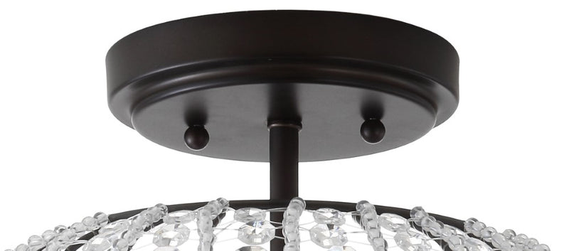 Catalina 11.7" Metal /Acrylic LED Semi Flush Mount - JONATHAN Y