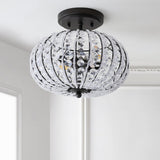 Catalina 11.7" Metal /Acrylic LED Semi Flush Mount - JONATHAN Y