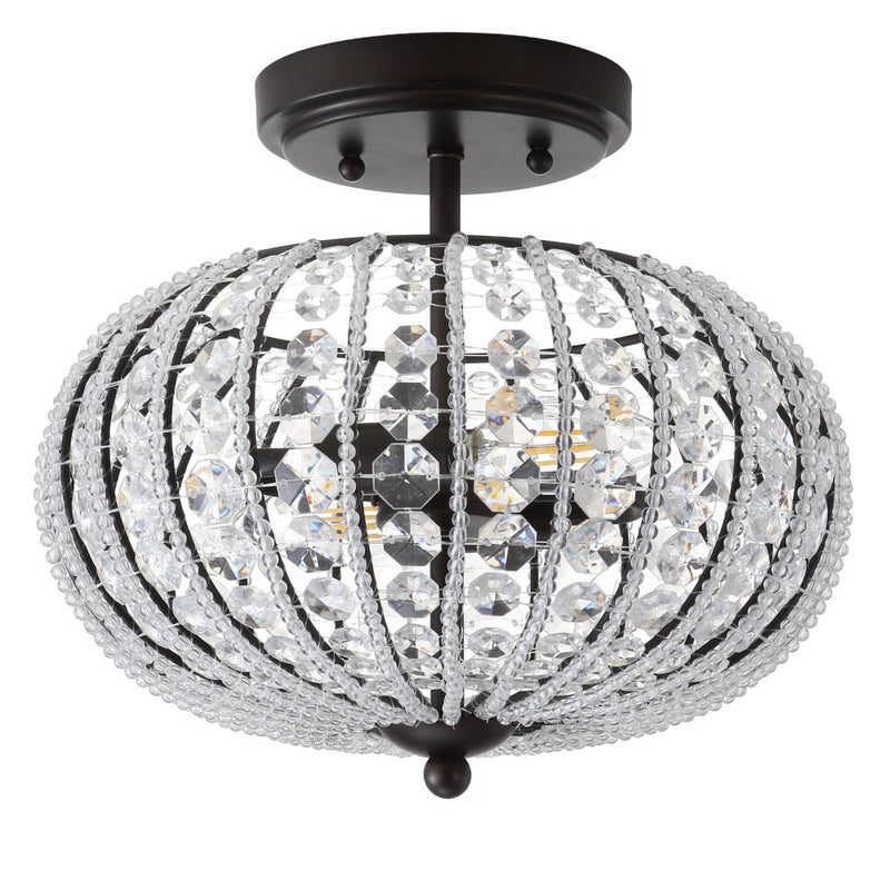 Catalina 11.7" Metal /Acrylic LED Semi Flush Mount - JONATHAN Y