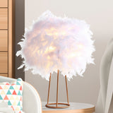 Stork 16" Feather Metal LED Table Lamp - JONATHAN Y