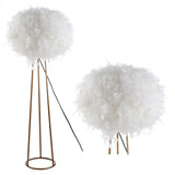 Stork 52" Feather Metal LED Floor Lamp - JONATHAN Y