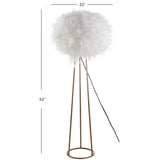Stork 52" Feather Metal LED Floor Lamp - JONATHAN Y