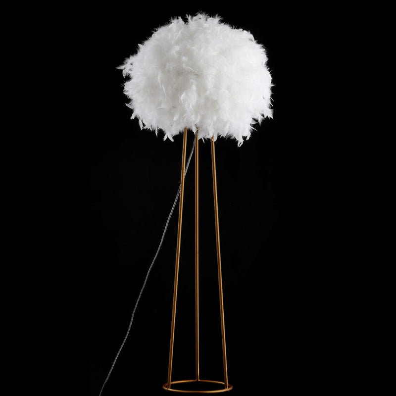 Stork 52" Feather Metal LED Floor Lamp - JONATHAN Y
