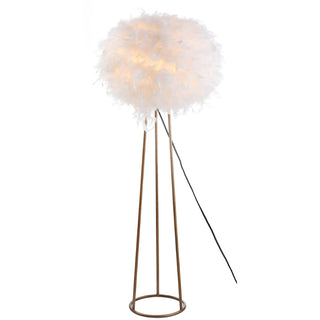 Stork 52" Feather Metal LED Floor Lamp - JONATHAN Y