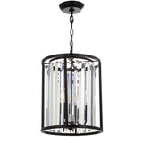 Bevin 12" Metal/Crystal LED Pendant - JONATHAN Y
