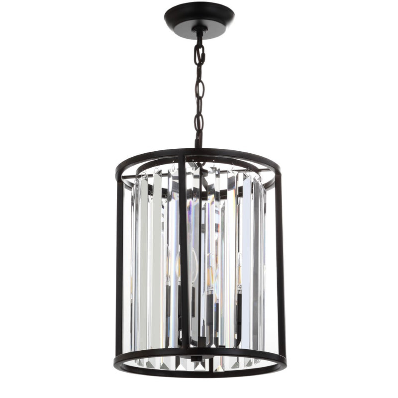 Bevin 12" Metal/Crystal LED Pendant - JONATHAN Y