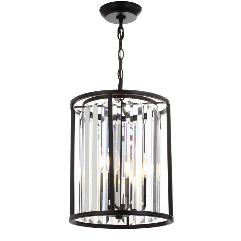 Bevin 12" Metal/Crystal LED Pendant - JONATHAN Y