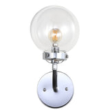 Caleb Brass Vanity Wall Sconce Clear - JONATHAN Y