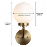 Caleb Brass Vanity Wall Sconce Frosted Brass Gold/Black/White / 1-Light Frosted – DIM