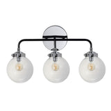 Caleb Brass Vanity Wall Sconce Clear