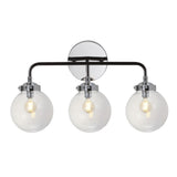Caleb Brass Vanity Wall Sconce Clear