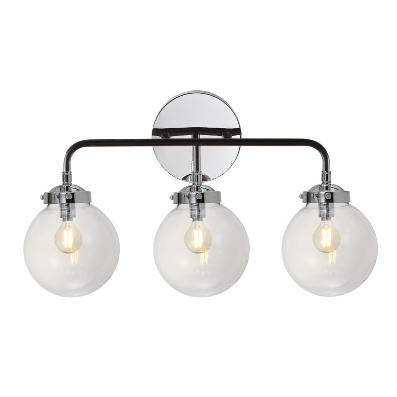 Caleb Brass Vanity Wall Sconce Clear