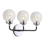 Caleb Brass Vanity Wall Sconce Clear