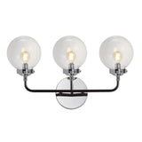 Caleb Brass Vanity Wall Sconce Clear