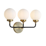 Caleb Brass Vanity Wall Sconce Frosted - JONATHAN Y