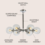 Caleb 28" Brass Cluster Pendant