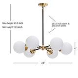 Caleb 28" Brass Cluster Pendant