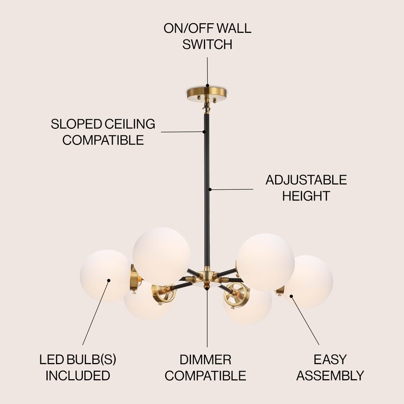 Caleb 28" Brass Cluster Pendant