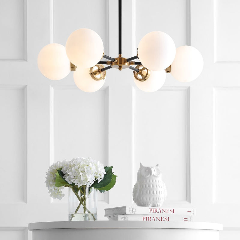 Caleb 28" Brass Cluster Pendant - JONATHAN Y