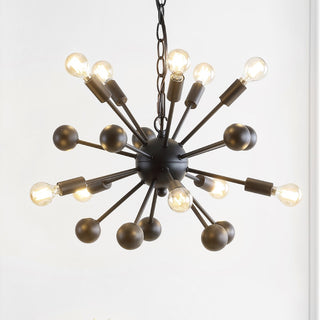 Orbit 19.5" Adjustable Iron Modern Industrial Sputnik LED Chandelier - JONATHAN Y