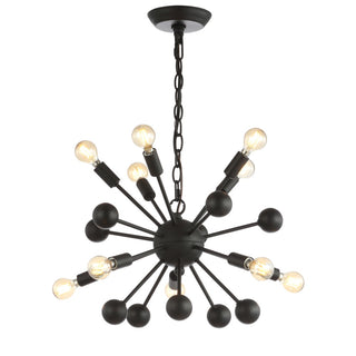 Orbit 19.5" Adjustable Iron Modern Industrial Sputnik LED Chandelier - JONATHAN Y