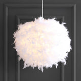 Stork 19" Feather Metal Adjustable LED Pendant - JONATHAN Y