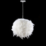 Stork 19" Feather Metal Adjustable LED Pendant - JONATHAN Y