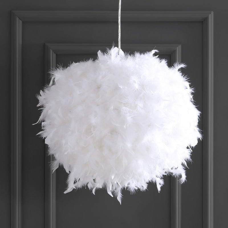 Stork 19" Feather Metal Adjustable LED Pendant - JONATHAN Y