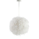 Stork 19" Feather Metal Adjustable LED Pendant - JONATHAN Y