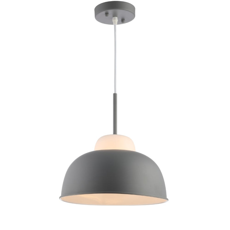 Simon 12" Adjustable Metal/Glass LED Pendant - JONATHAN Y