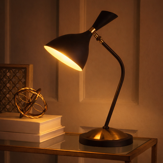 Albert 21.5" Iron Retro Mid Century LED Table Lamp