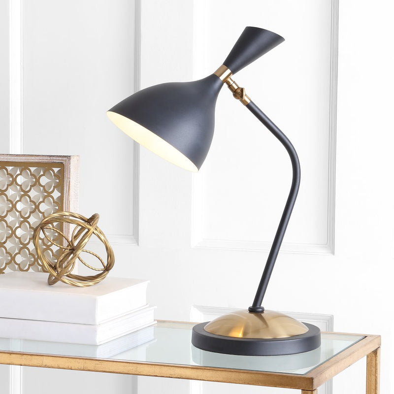 Albert 21.5" Iron Retro Mid Century LED Table Lamp - JONATHAN Y