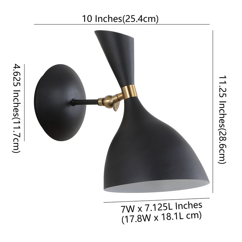 Josef 10" Iron Retro LED Wall Sconce