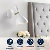 Josef 10" Iron Retro LED Wall Sconce White – ICONS
